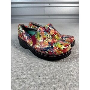 Klogs Shoes Womens Size 9 Multicolor Slip On Clog Leather Slip Resistant Work